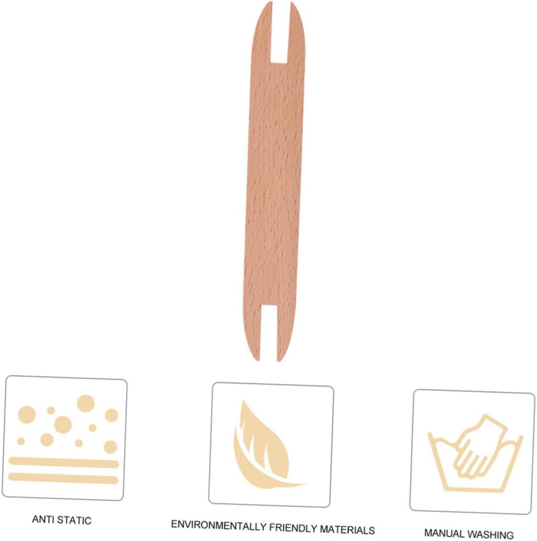 NUOBESTY 8pcs Wooden Shuttles Weaving Needles for Knitting Projects Lightweight Craft Tools for Sweaters Scarves and Blankets Natural Construction