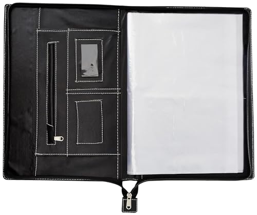 Image of COI Name of Folder | Black Faux Leather File and Folder for Certificate and Document for Student Portfolio