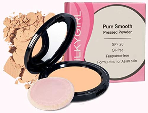 Silkygirl Pure Smooth Pressed Powder 02 Natural 10G -Spf 20 • Oil-Free • Fragrance-Free • Formulated For Asian Skin #TOP3