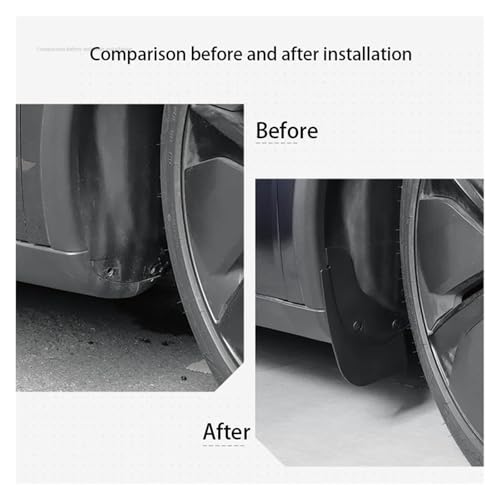 Guardabarros de coche anti-salpicaduras para Tesla Model Y Juniper 2025, juego completo 7