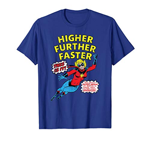T-shirt Captain Marvel coton premium avec impression retro durable