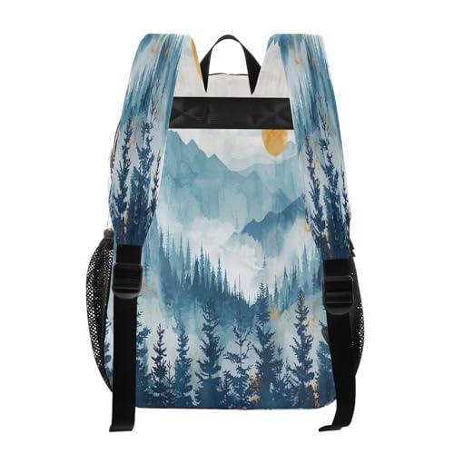 Mountain Landscape Clear Backpack - Stadium Approved Large 15.7-inch Waterproof Transparent Bag for Sports, Concerts, Work, Travel#4873