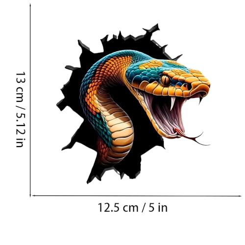 Vinilos decorativos 3D serpiente pack 2 unidades miniatura 4