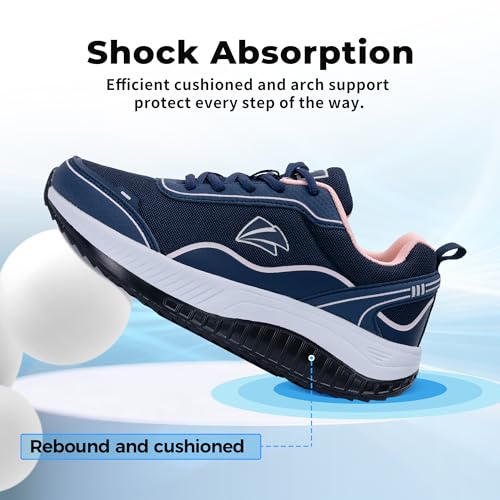 Image of MAFEKE Womens Wide Toe Box Walking Shoes Arch Support Orthotic Sneakers Wide Width Tennis Shoes for Plantar Fasciitis Bunions US 6.5-11