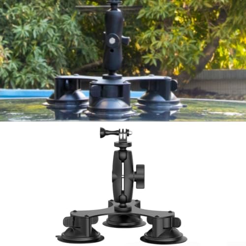 Montaje de ventosa con cabezal de bola para smartphone y cámaras réflex 7