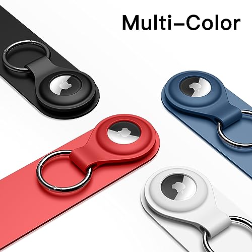 Image of JETech Silicone Case for AirTag 2 /1, Black /White /Navy Blue /Red