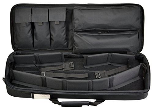 Explorer Mojo Tactical Rifle Case – Ar15 Case With Pockets For Magazines, Pistols, Rifle Accessories, Police & Military Gear – Backpack Or Shoulder Gun Carrying Bag For Paintball, Airsoft, More, Black , 28 X 11 X 6.5-Inch #TOP1