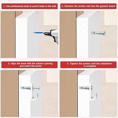 240pcs Zinc Self-Drilling Drywall Anchors, Anchor and Screw Combination with Cross Groove Drill Bit, Heavy Duty Metal Wall Anchors with Self-Tapping Screws