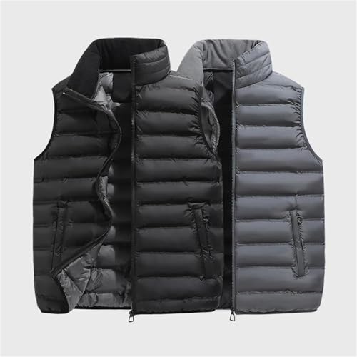 Men's Sleeveless Down Vest Zipper Multi Pocket Wind-Proof Warm Padded Sleeveless Jacket2