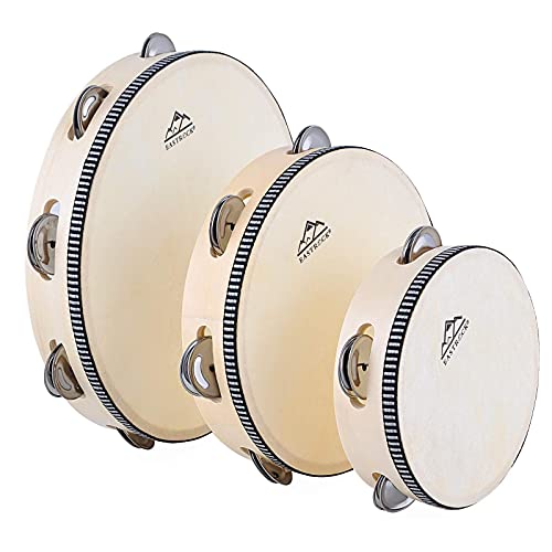Eastrock Tambourine 3PACK Für Kinder Anfänger Hölzern Hand-Percussion Metal Jingles Percussion Musikalisches Pädagogisches Spielzeuginstrument Für Kirche KTV Party - Image 4
