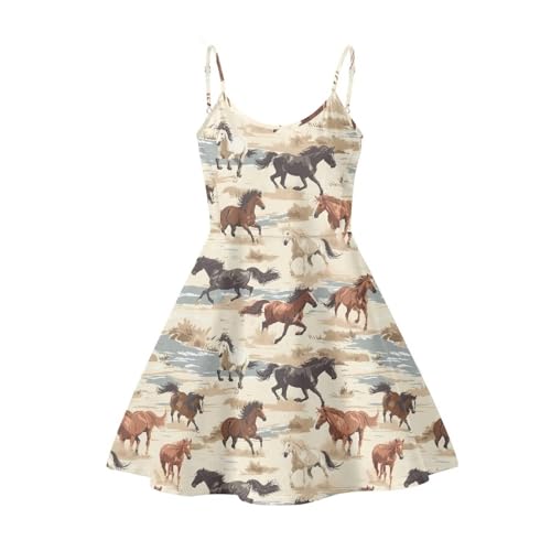 Image of Biyejit Women Casual Loose Dress Strap Long Summer Beach Swing Dress