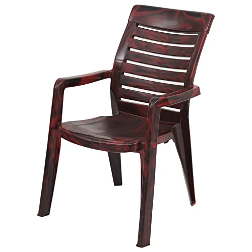 Image of Nilkamal CHR2180 Plastic Mid Back with Arm Chair | Chairs for Home| Dining Room| Bedroom| Kitchen| Living Room| Office - Outdoor - Garden | Dust Free |100% Polypropylene Stackable Chairs | Set of 2