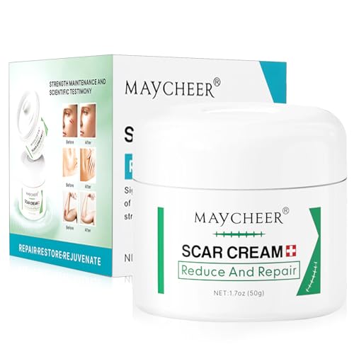 50g Crema para Eliminar Cicatrices, Crema Antiestrias, Tratamiento de Cicatrices Reparar la Piel Crema para Cortes Cuerpo, Estrías, Quemaduras, Cicatrices Quirúrgicas