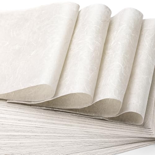 Consejos para Comprar Fabricación de papel - los preferidos. 50 GarfxG - Papel de morera A4, 100 hojas de papel de arroz natural para decoupage, escritura, pintura, impresión, decoración, fabricación de tarjetas, manualidades, papel de...