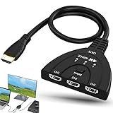 HDMI 2.0 切替器 3入力1出力 分配器 4K@60Hz av セレクター Chayoo テレビhdmi増やす 端子 増設 HDMIポート不足解消 3D映像 HDR オーディオ同期 Fire TV Stick、Xbox、PS3/4/5、HDTV、DVD、PC、TV、Projectorなどに対応