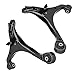 Front Lower Control Arm Suspension Kit Fit for Honda Civic 2001 2002 2003 2004 2005 (Not for SI Models), with Ball Joints Sway Bars Outer Tie Rods - 8pcs