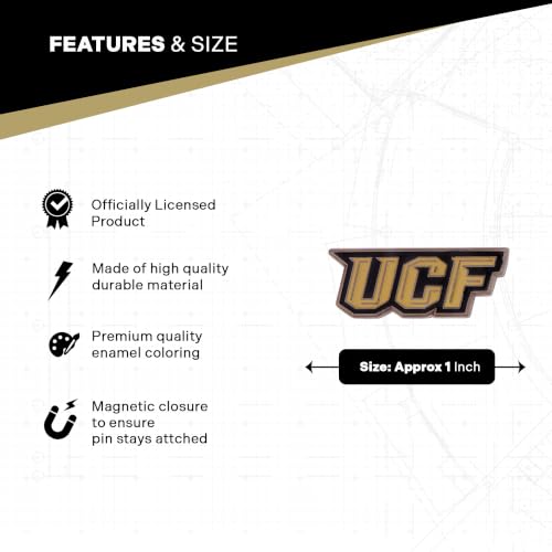 Image of Desert Cactus University of Central Florida Lapel Pin UCF Knights Made of Metal for Formal Wear, Bag and Hat Jewelry, and Tie Tack (Lapel Pin B)