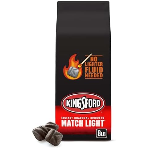Kingsford Match Light Instant Charcoal Briquettes, BBQ Charcoal for Grilling, 8 Pounds, Packaging May Vary Cover