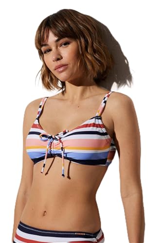 YSABEL MORA - Top Bikini aro Reductor Rayas Multicolor Copa D