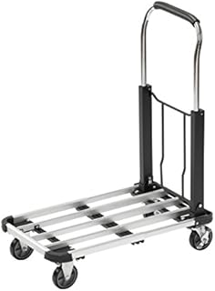 Meister Transportwagen - Klappbar - Bis 150 kg Tragkraft - Feststellbremse - Höhenverstellbarer Griff / Transporthilfe mit Lenkrollen / Paketwagen / Klappwagen aus Aluminium / 8985590
