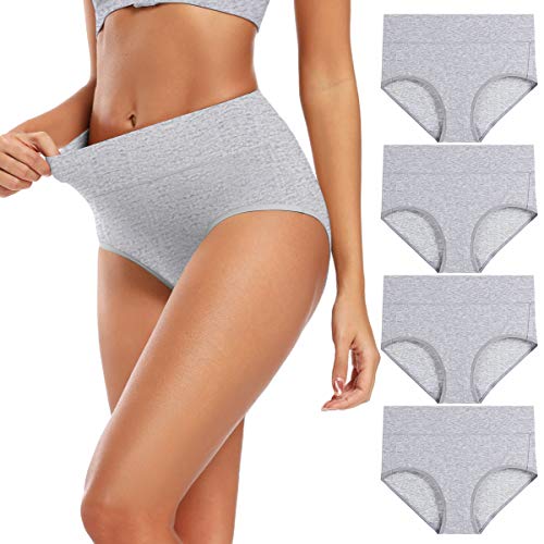 Image of Molasus Women's Cotton Underwear High Waisted Full Coverage Ladies Panties (Regular & Plus Size)