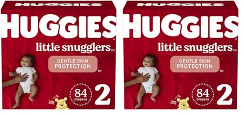 Image of Huggies Little Snugglers Baby Diapers, Size 2, 84 Ct (Pack of 2)