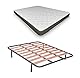 DUÉRMETE ONLINE Komplettbett mit Matratze Fresh wendbar (Winterseite/Sommer) + Lattenrost Basic + 6 Beine, Set, anthrazitgrau, 150 x 190 cm