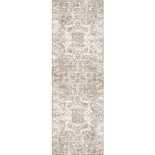 Stangh Runner Rug 2X6 For Hallway Kitchen Washable Rug Runner Medallion Distressed Bohemian Beige Tan Farmhouse Home Decor Soft Faux Wool Floor Carpet For Bedside Entryway thumb #2