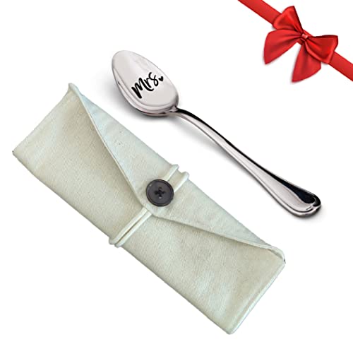 Couple Mr. And Mrs. Engraved Couple Spoon Gift For Boyfriend Girlfriend | Christmas Birthday Gift For Men Women | Valentines Day Gift #TOP4