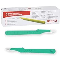 GIMA - Sterile Einweg-Skalpelle mit Sicherheitsabdeckung, Nr. 23, 10er-Pack, 27047