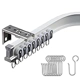 Emballage monobloc : le rail flexible est livré avec un ensemble complet d'accessoires, de vis et d'ancrages pour une installation facile. Idéal pour l'organisation de la maison, ce système de rail durable et réglable améliore votre espace tout en assurant un soutien sûr pour divers articles. Parfait pour améliorer vos solutions de rangement sans effort.