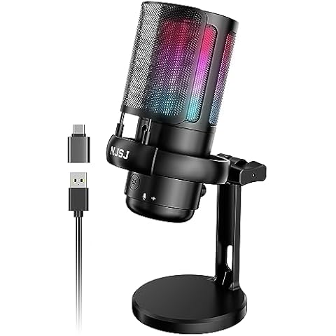 Microphone NJSJ pour jeu et podcast Cover