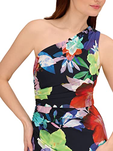 Image of Adrianna Papell Women's One Shoulder Printed Dress