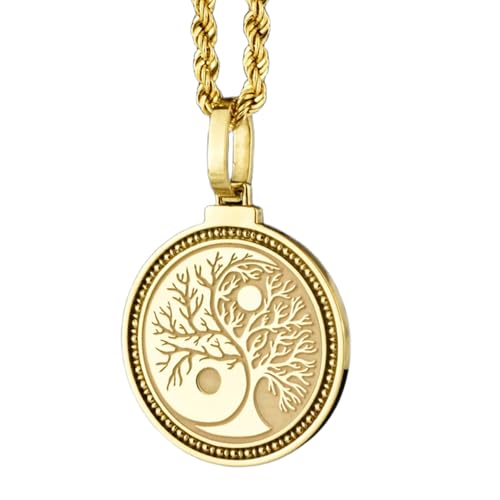 Pendentif lettre Rho argent 925 plaqué or LKBEADS médaille gravée main 28mm