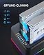 Inateck RGB Festplatten Dockingstation USB 3.0 mit Offline-Klonfunktion, für 2.5 u. 3.5 Zoll SATA HDDs und SSDs, UASP Unterstützt, Schwarz