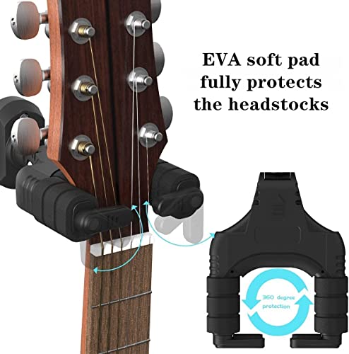 Guitar Wall Mount Hanger Holder Auto Lock For Electric Acoustic Guitars Ukulele Bass, Auphy #TOP4
