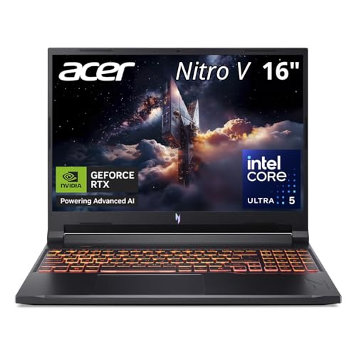 Image of acer Nitro V 16 inch WUXGA IPS Gaming Laptop ANV16-72-541D Intel Core 5 210H 180Hz NVIDIA GeForce RTX 5050 16GB RAM 512GB Storage