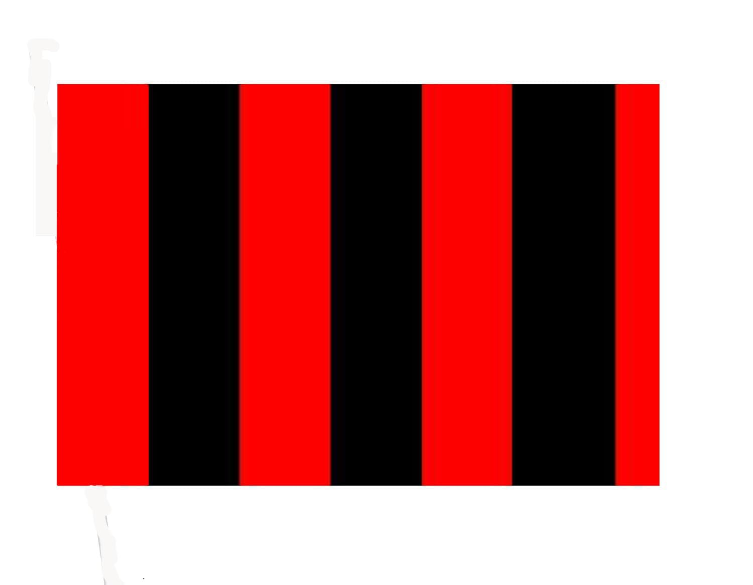 Bandiera Nera e Rossa a Strisce Verticali, 90x150 Cm, con 2 Occhielli, per Casa, Ufficio, Scuola, Eventi Sportivi