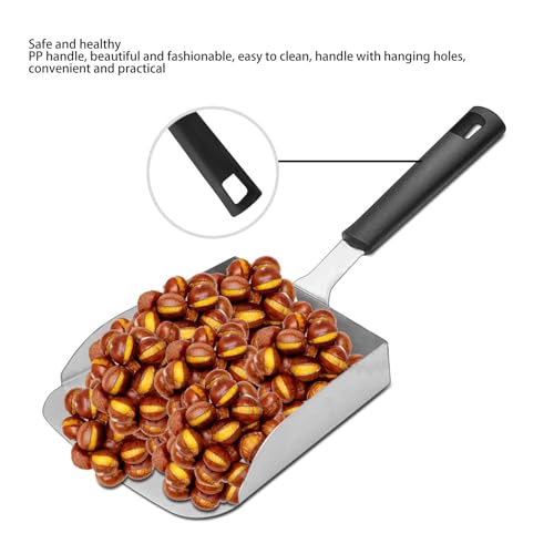 Große Grillschaufel, Edelstahl-Lebensmittelschaufel, Grill-Food-Mover, Edelstahl-Grill-Food-Mover, Lebensmittelschaufel, Burger-Spatel für Pfannengerichte