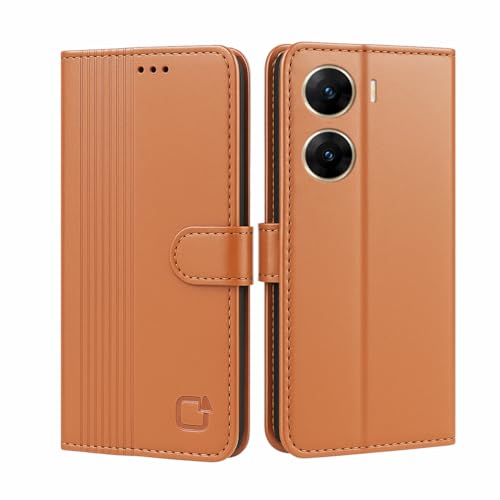 Image of AIBEX Shock Proof Flip Compatible for Vivo V29E 5G Flip Cover Leather Finish | Inside TPU with Card Pockets | Wallet Stand | Complete Protection Flip Case