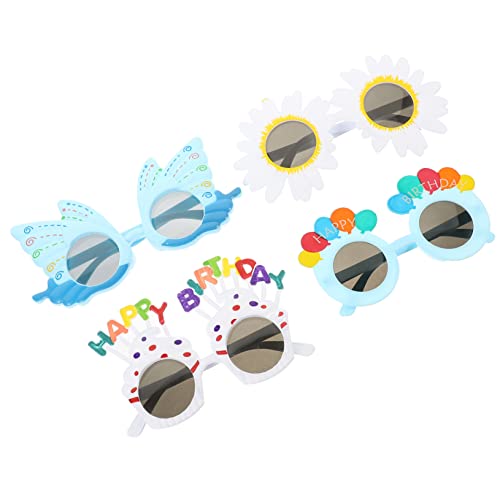 ifundom 4 Pçs Óculos Engraçados De Aniversário Óculos Infantis Chapéu De Aniversário Bolo Infantil P