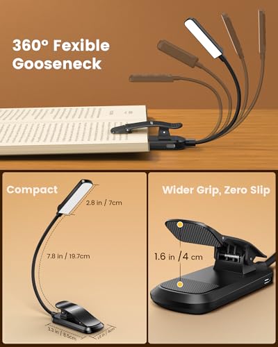 Glocusent 13 LED Book Lights for Reading at Night, Gifts for Book Lovers - image 6