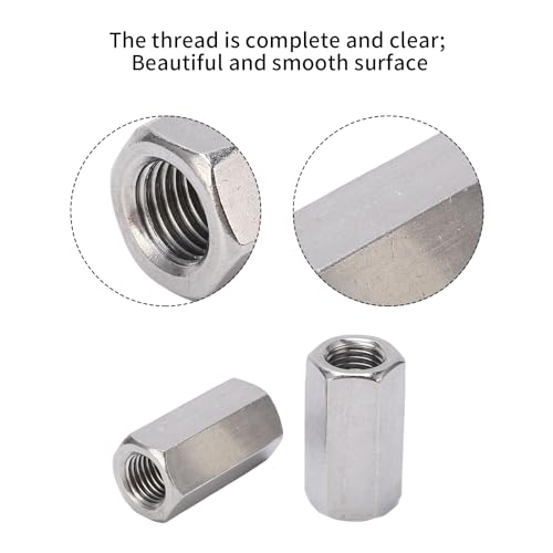 Écrou d'accouplement hexagonal M16 en inox 304 long de 30mm pour tiges filetées