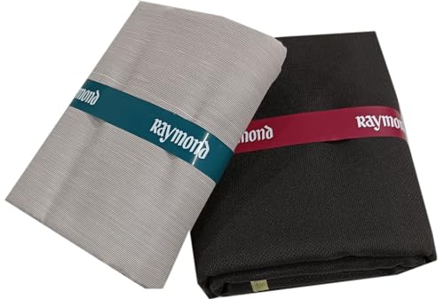 Image of Raymond Premium Unstitched Formal Shirt Fabric, Cotton Blend Stripes, 150 x 150 cm, Regular Fit, Professional Wear Collection