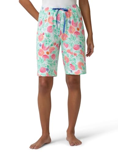 Image of HUE Women's Summer Vacation Pajama Separates, Soft, Whimsical Print Pjs with Tropical Beach Themes, Flip Flops, Cocktails