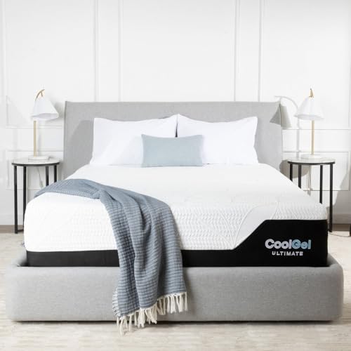 Image of COOL GEL Chill Memory Foam 14-Inch Mattress with Pillow, CertiPUR-US Certified, Mattress in a Box, Twin, White