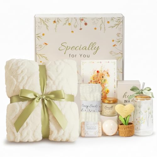 Self Care Gifts for Women Birthday Gifts for Women, Get Well Soon Gift Baskets Thinking of You Religious Inspirational Relaxation Care Package, Christmas Birthday Gift for Mom Grandma