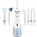 Irrigador bucal Nivlan IPX7 resistente al agua con depósito de agua de 300 ml, 5 modos y 6 boquillas, recargable por USB, para casa, viajes