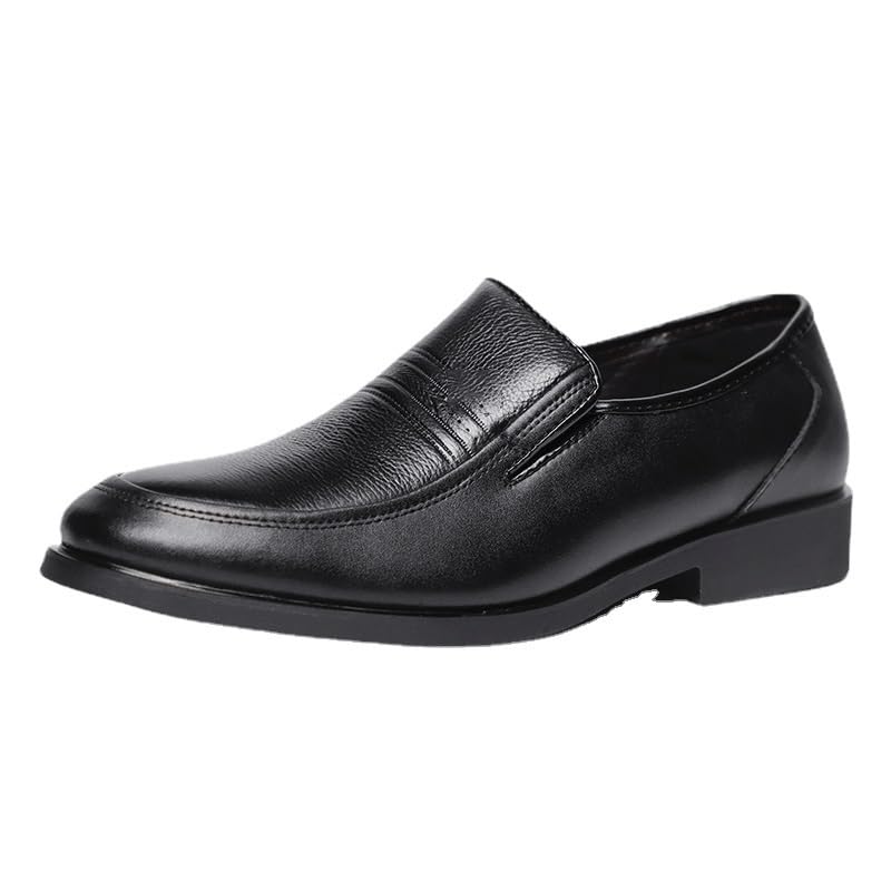 Men's Dress Loafers Business Formal Leather Shoes Moc Toe Casual Stylish Slip On Wedding Shoe for Men Breathable Dress ShoesWalking Shoes