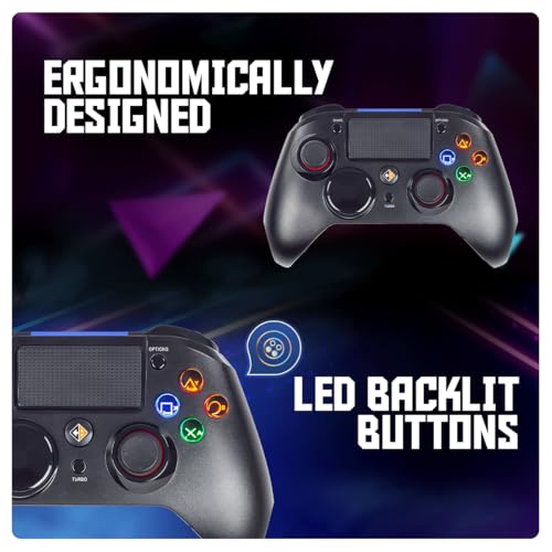 Image of Cosmic Byte Stratos Xenon All in One PS4 /iOS /Android /PC Wireless Programmable Gamepad, Magnetic Accurate Triggers, Upgraded Hall Effect Joysticks (Black)
